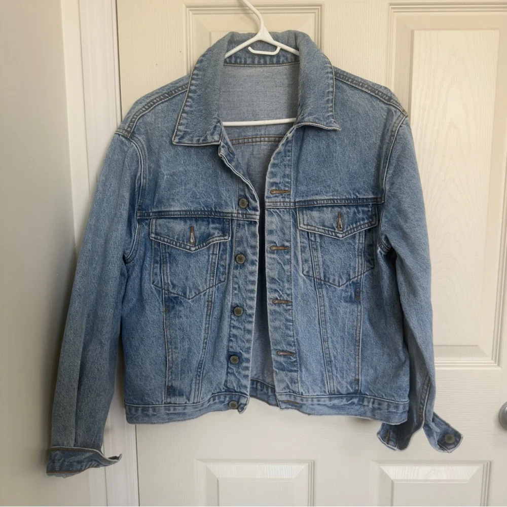 Brandy Melville J Galt Light Blue Denim Jacket - Picture 1 of 5